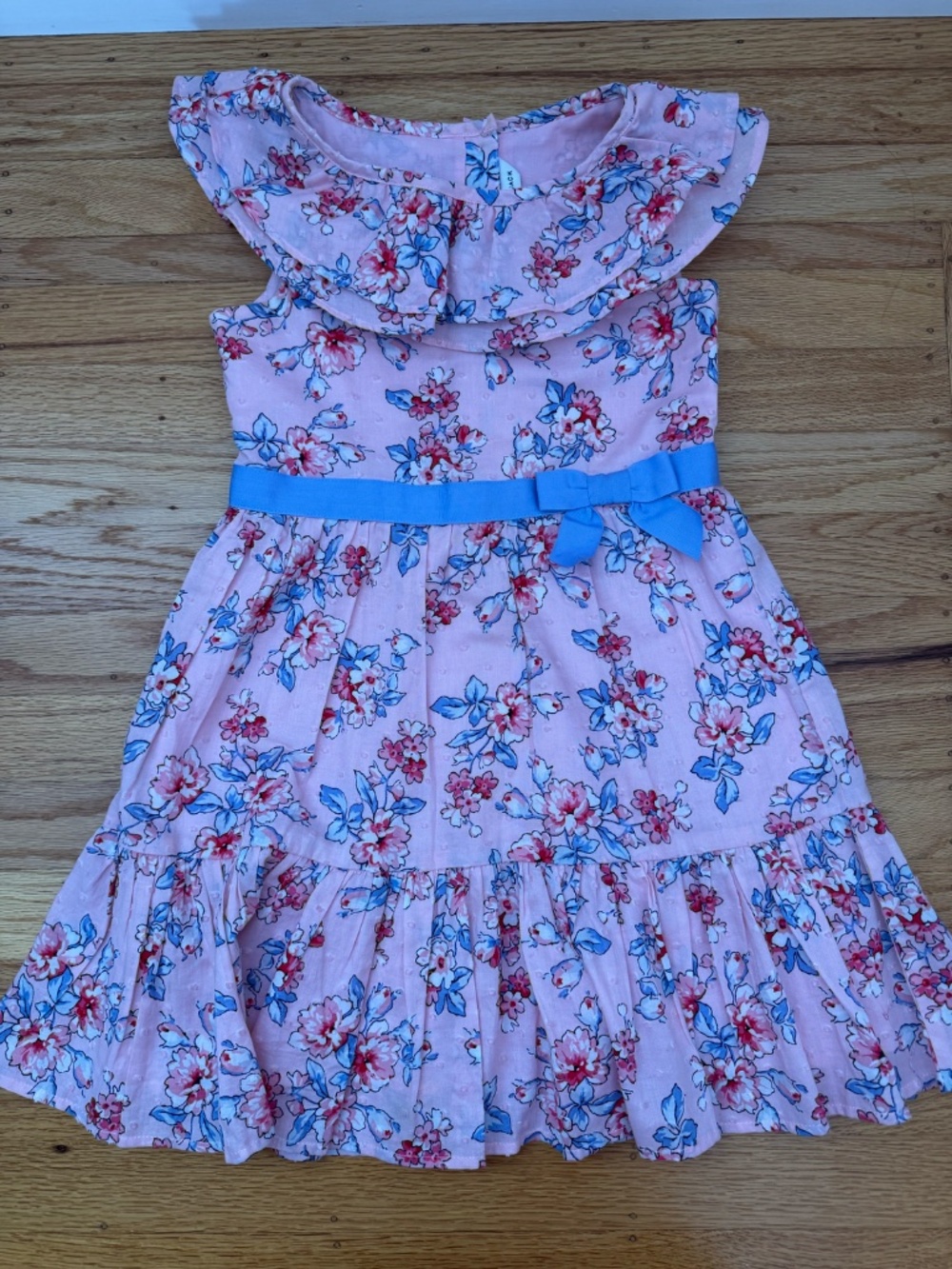 Pink Floral Janie and Jack Girl Summer Dress Size 6